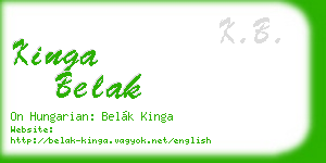 kinga belak business card